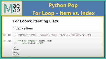 Python Pop: For Loops- Iterating Index vs Item