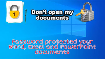 Ms office Word,Excel and PowerPoint fIle easy way to password protected and remove your password.