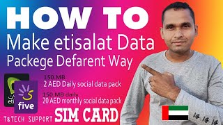 How to make etisalat data package defarent way in UAE | Social data package Etisalat full review screenshot 2