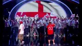 HD!!!! - Dizzee Rascal and James Corden "Shout For England" HD - Britains Got Talent 2010 Final