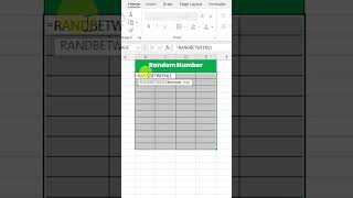 Random Number #excel
