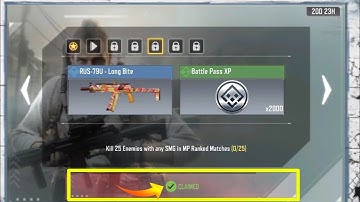 Kill 25 enemies with any smg in mp ranked matches | Cod Mobile