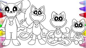 Poppy Playtime 3 Smiling Critters | Coloring CATNAP EVOLUTION | New Coloring Pages