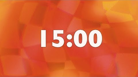 Simple 15 Minute Visual Timer ❊ No music and relaxing visuals for ADHD