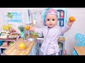 Baby Doll morning routine with healthy breakfast choice! Play Toys chores for kids