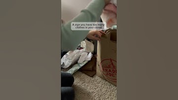 A sign you have too many clothes in your closet..#simplifyyourlife #declutter #momhacks