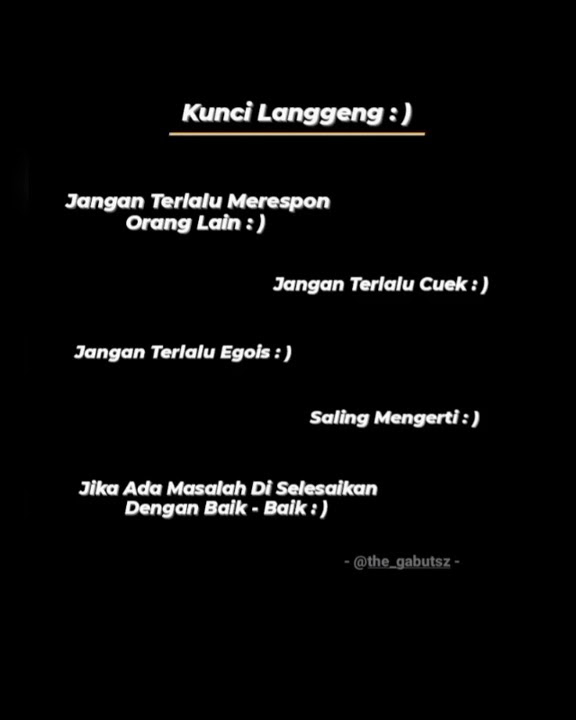 kunci langgeng:)