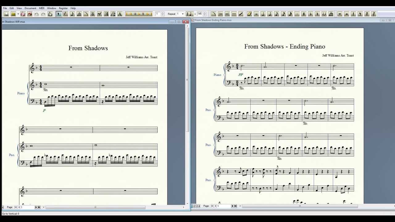 [RWBY] From Shadows - Sheet Music - Piano Intro/Ending WiP