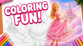 Princess Peach colouring in For kids