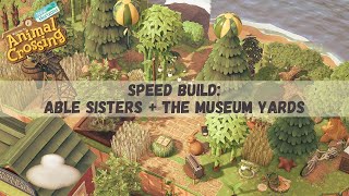 Able Sisters + Museum Yards | Speed Build | No Terraforming Island | ACNH