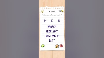 Level 34 - Which is last month? | Brain Test - All stars | #walkthrough #braintest