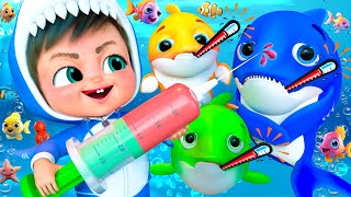 Baby Shark's Doctor Fun , Boo Boo Baby Shark 1️⃣🦈, Wheels on The Bus Song ,  #babyshark #cocomelon