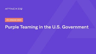 Purple Teaming in the U.S. Government
