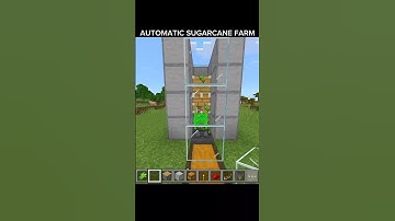 Fully AUTOMATIC Sugarcane Farm for Minecraft PE 💥       #shorts #minecraft #trending