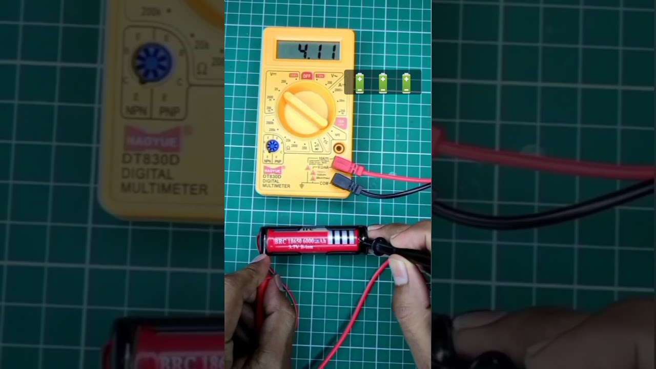 🔋🔋🔋 3.7v battery power Digital  Multimeter  Test 🔋💡 