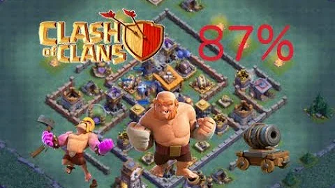 BH8 87% Attack Strategy(40 Barbs 8 Giants 6 carts) #279