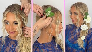 Get Your Hair Festival-ready With This Stylish Floral Hairstyle!🪩🌼