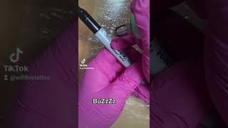 Can a Sharpie be tattooed? #tattoo #freehandtattoo #shorts #tattoopractice #sharpieart #apprentice