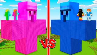 CHICOS vs CHICAS: BATALLA DE GOLEM en Minecraft!