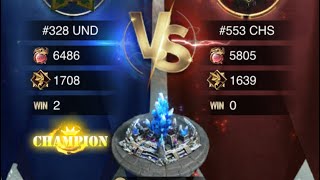 Clash of kings  DC 11 champion UND 328 vs 553