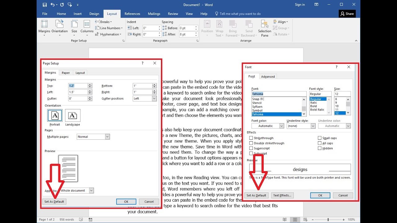 how to change page number fonts in word 2016