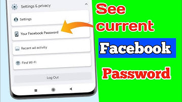 How to view current password of your Facebook account Password Recovery - Afix