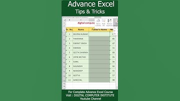 Advance Excel Tips and Tricks | Advance Excel | Excel Tips and Tricks | #shorts