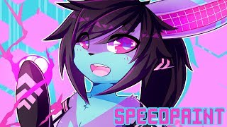 Com  Charged Up  Kemono Furry Solarkit Speedpaint