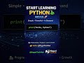 Start Learning Python with us #NagariTechHub#Python#freshers