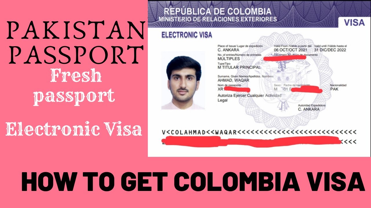 colombia visit visa for pakistani