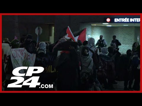 Pro-Palestinian protesters clash