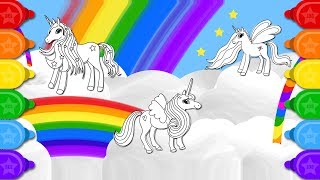 Unicorn City Coloring and Drawing for Kids | How to Draw Unicorn Coloring Pages