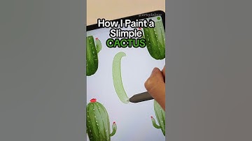 How I Paint a Simple Cactus 🌵 Easy Steps #procreate #art #shorts