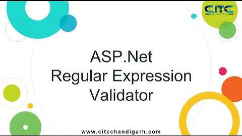 ASP Net Regular Expression Validator Video Tutorials