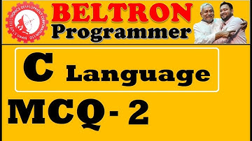 MCQ-2, C Language, BELTRON Programmer, Online class for BELTRON Programmer, online taiyari
