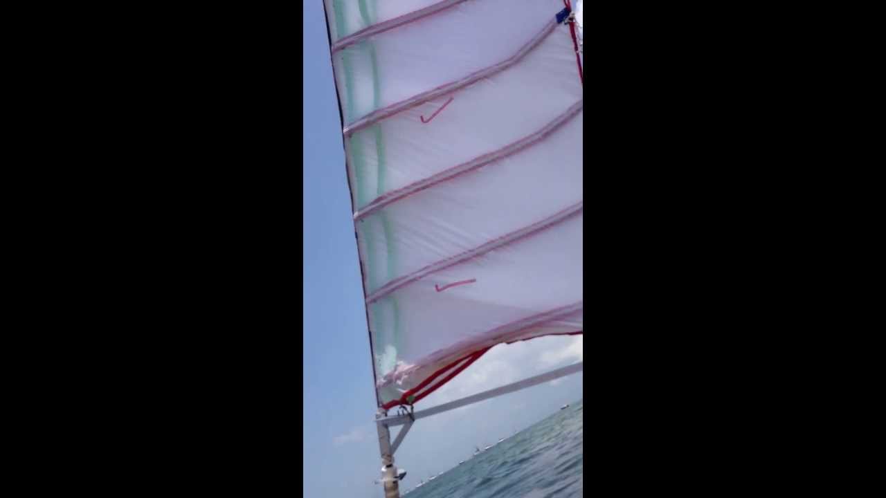 new wing jib sailing in 7 mph wind YouTube