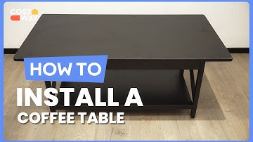 How to Install the 2-Tier Industrial Rectangular Coffee Table | JV10632 #costway #howto