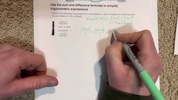 Use the sum and difference formulas to simplify trigonometric expressions