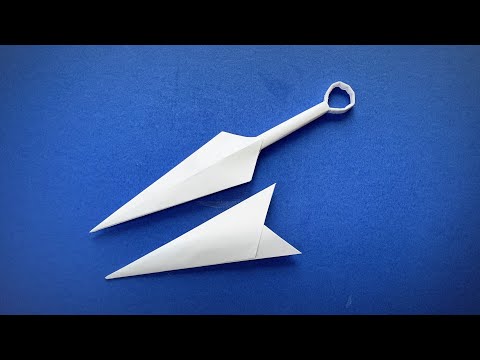 How To Make A Paper Kunai Knife With Sheath AMAZING PAPER NINJA WEAPONS Origami Naruto