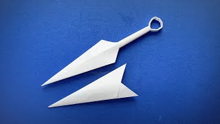 картинка: Как сделать нож кунай из бумаги с ножнами