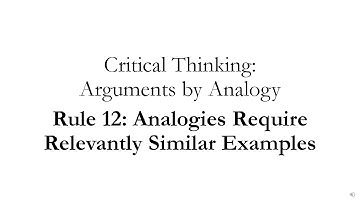 Arguments by Analogy Rule 12