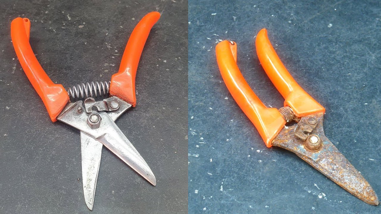 Using Rusty Scissors DIY and Tips Rusty Scissor Restoration - YouTube