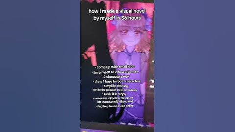 how I made a #visualnovel by myself in only 36 hours