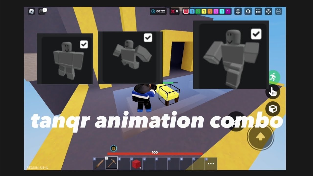 So I used TANQR ANIMATION (roblox bedwars) *mobile* YouTube