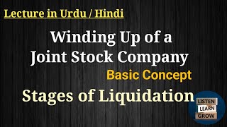 Liquidation of Joint Stock Company || Winding up of company || stages of liquation of company