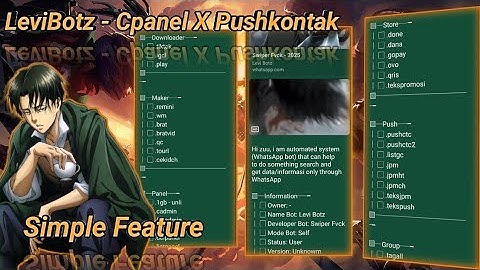 SC BOT WA CPANEL X PUSHKONTAK || SIMPLE FEATURE || FREE || NO ENC