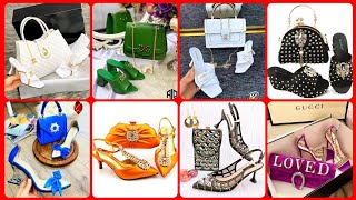 🥰beautiful shoes with handbags new designs ideas