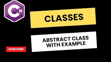 C# Tutorial 13 - Classes | Abstract Class With Example | C# Tutorial For Beginners