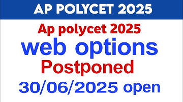 ap polycet web options 2025 | ap polycet web options 2025 postponed