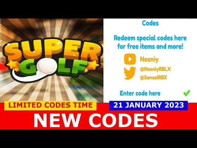 Roblox Super Golf! Codes (December 2023)